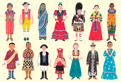 展示 熊本県 つなぎ美術館 世界の民族衣装をめぐる旅 展開催 Illustrator イラストレーター 竹永絵里の Blog