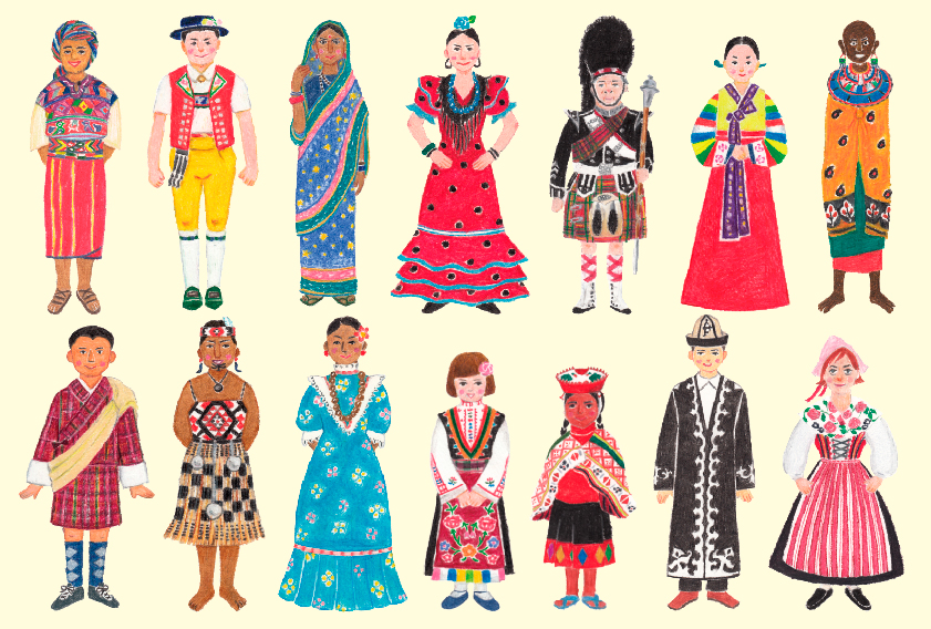 個展 世界の民族衣装 を開催します Blog イラストレーター 竹永絵里 たけながえり